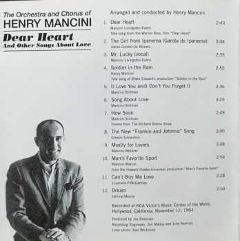 CD Henry Mancini And His Orchestra: Dear Heart (And Other Songs About Love)