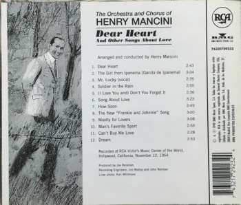 CD Henry Mancini And His Orchestra: Dear Heart (And Other Songs About Love)