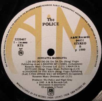 LP The Police: Zenyatta Mondatta