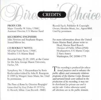 CD U.S. Marine Band: Director's Choice