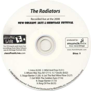 2CD The Radiators: Live At The 2008 New Orleans Jazz & Heritage Festival