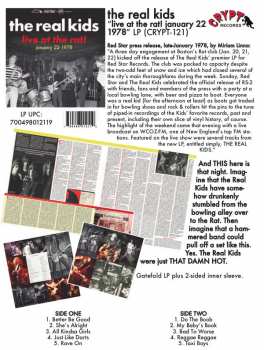 LP The Real Kids: Live At The Rat! January 22 1978