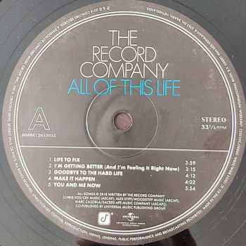 LP The Record Company: All Of This Life