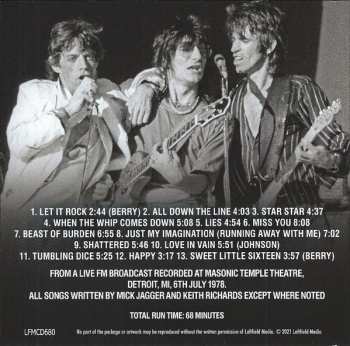 CD The Rolling Stones: Detroit 1978