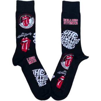 Mercancía The Rolling Stones: The Rolling Stones Unisex Ankle Socks: Logos (black) (uk Size 4 - 7) 36 - 42