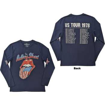 Mercancía The Rolling Stones: The Rolling Stones Unisex Long Sleeve T-shirt: Us Tour '78 (back & Sleeve Print) (small) S