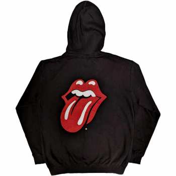 Mercancía The Rolling Stones: The Rolling Stones Unisex Zipped Hoodie: Logo & Tongue (back Print) (small) S