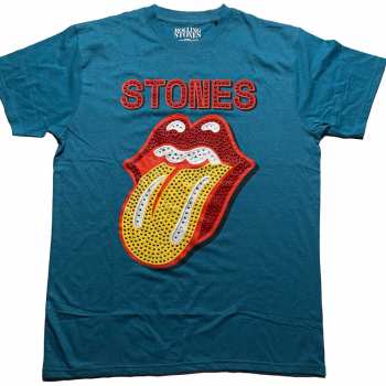 Mercancía The Rolling Stones: The Rolling Stones Unisex T-shirt: Dia Tongue (diamante) (medium) M