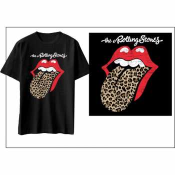 Merch The Rolling Stones: Camiseta Leopard Print Tongue 