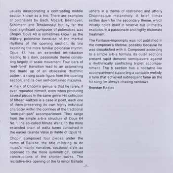 CD Frédéric Chopin: Chopin. Works Solo For Piano Including: Polonaise In F Sharp Minor, Opus 44, Waltz In E Minor, Nocturne In C Minor, Opus 48 No. 1, Mazurka In D Major, Opus 33 No. 2.