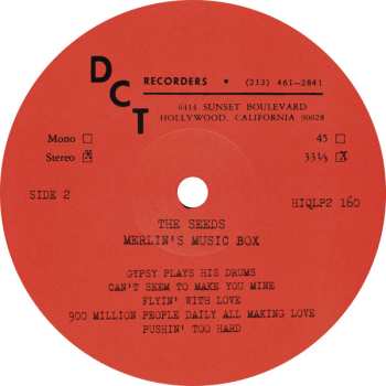 2LP The Seeds: Raw & Alive · Merlin's Music Box · The Seeds In Concert DLX