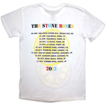 Mercancía The Stone Roses: The Stone Roses Unisex T-shirt: Tour 2013 (white) (back Print) (small) S