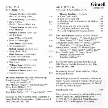 CD The Tallis Scholars: English Madrigals
