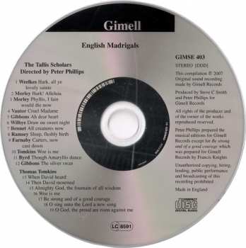 CD The Tallis Scholars: English Madrigals