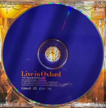 CD The Tallis Scholars: Live In Oxford