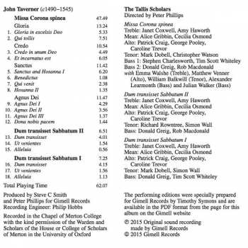 CD John Taverner: Missa Corona Spinea