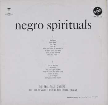 LP The Tell Tale Singers: Negro Spirituals