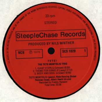 LP Tete Montoliu Trio: Tete!