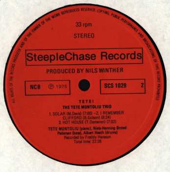 LP Tete Montoliu Trio: Tete!