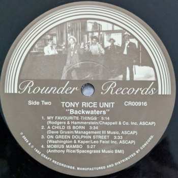 LP The Tony Rice Unit: Backwaters