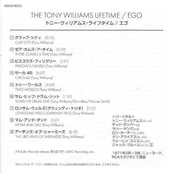 CD The Tony Williams Lifetime: Ego
