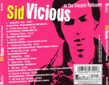 CD Sid Vicious: At The Electric Ballroom