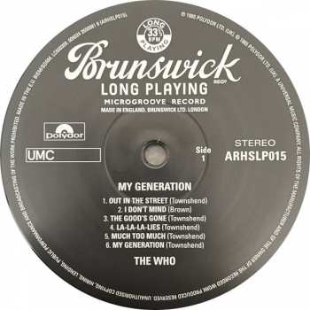 LP The Who: My Generation LTD
