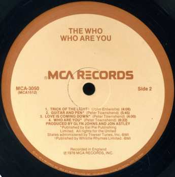 LP The Who: Who Are You