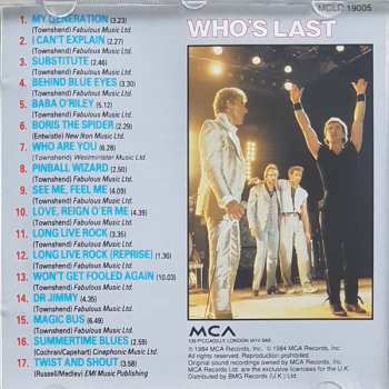 CD The Who: Who's Last