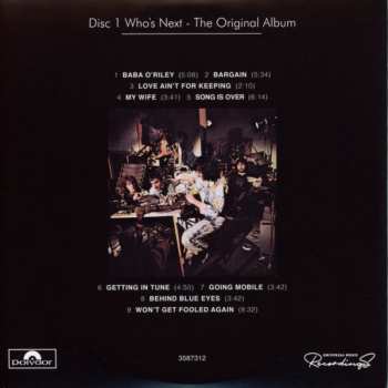 10CD/Caja/Blu-ray The Who: Who's Next | Life House DLX | LTD