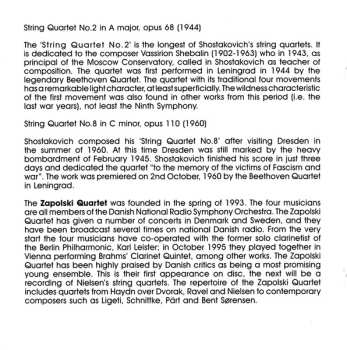 CD Dmitri Shostakovich: String Quartets No.2 & No.8