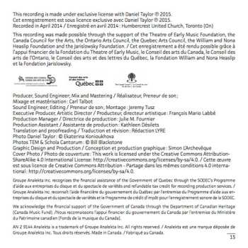 CD Daniel Taylor: The Vale Of Tears - La Vallée Des Pleurs