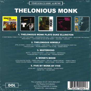 5CD/Caja Thelonious Monk: Timeless Classic Albums