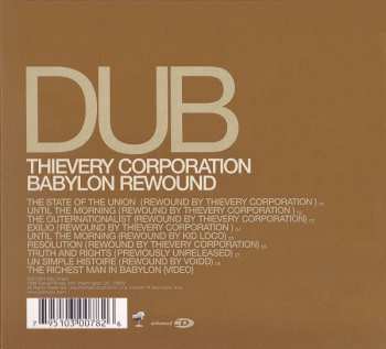 CD Thievery Corporation: Babylon Rewound