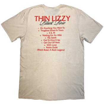 Mercancía Thin Lizzy: Thin Lizzy Unisex T-shirt: Black Rose Tracklist (back Print) (small) S