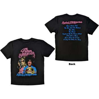 Mercancía Thin Lizzy: Thin Lizzy Unisex T-shirt: Vagabonds Of The Western World Tracklist (back Print) (small) S