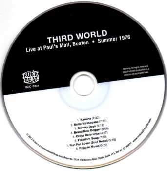 CD Third World: Live At Paul's Mall, Boston Summer 1976