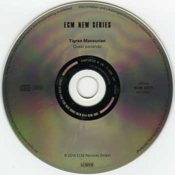 CD Tigran Mansurian: Quasi Parlando