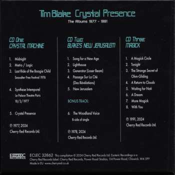 3CD/Caja Tim Blake: Crystal Presence (The Albums 1977 - 1991)