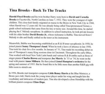 CD Tina Brooks: Back To The Tracks