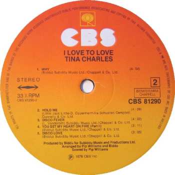 LP Tina Charles: I Love To Love