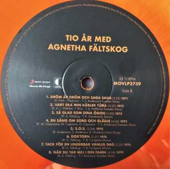 LP Agnetha Fältskog: Tio År Med Agnetha LTD | NUM | CLR