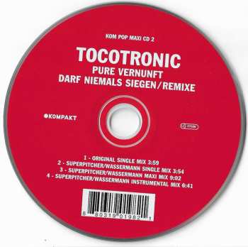 CD Tocotronic: Pure Vernunft Darf Niemals Siegen (Remixe)