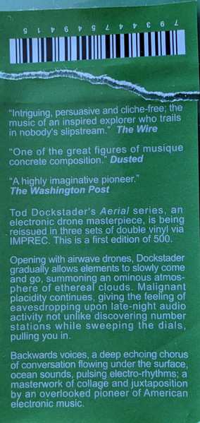 2LP Tod Dockstader: Aerial II