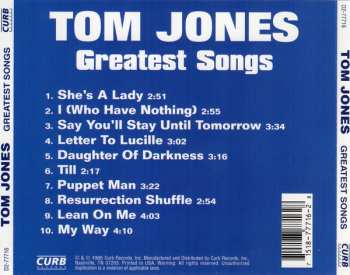 CD Tom Jones: Greatest Songs