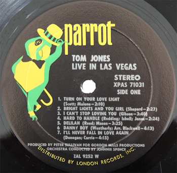 LP Tom Jones: Live In Las Vegas