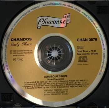 CD Tomaso Albinoni: Complete Oboe Concertos