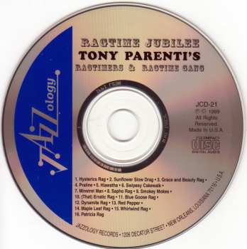CD Tony Parenti's Ragtimers: Ragtime Jubilee