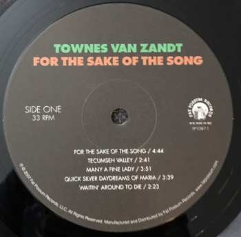 LP Townes Van Zandt: For The Sake Of The Song