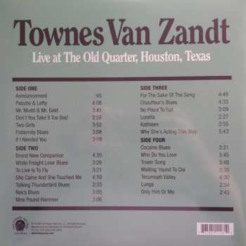 2LP Townes Van Zandt: Live At The Old Quarter, Houston, Texas